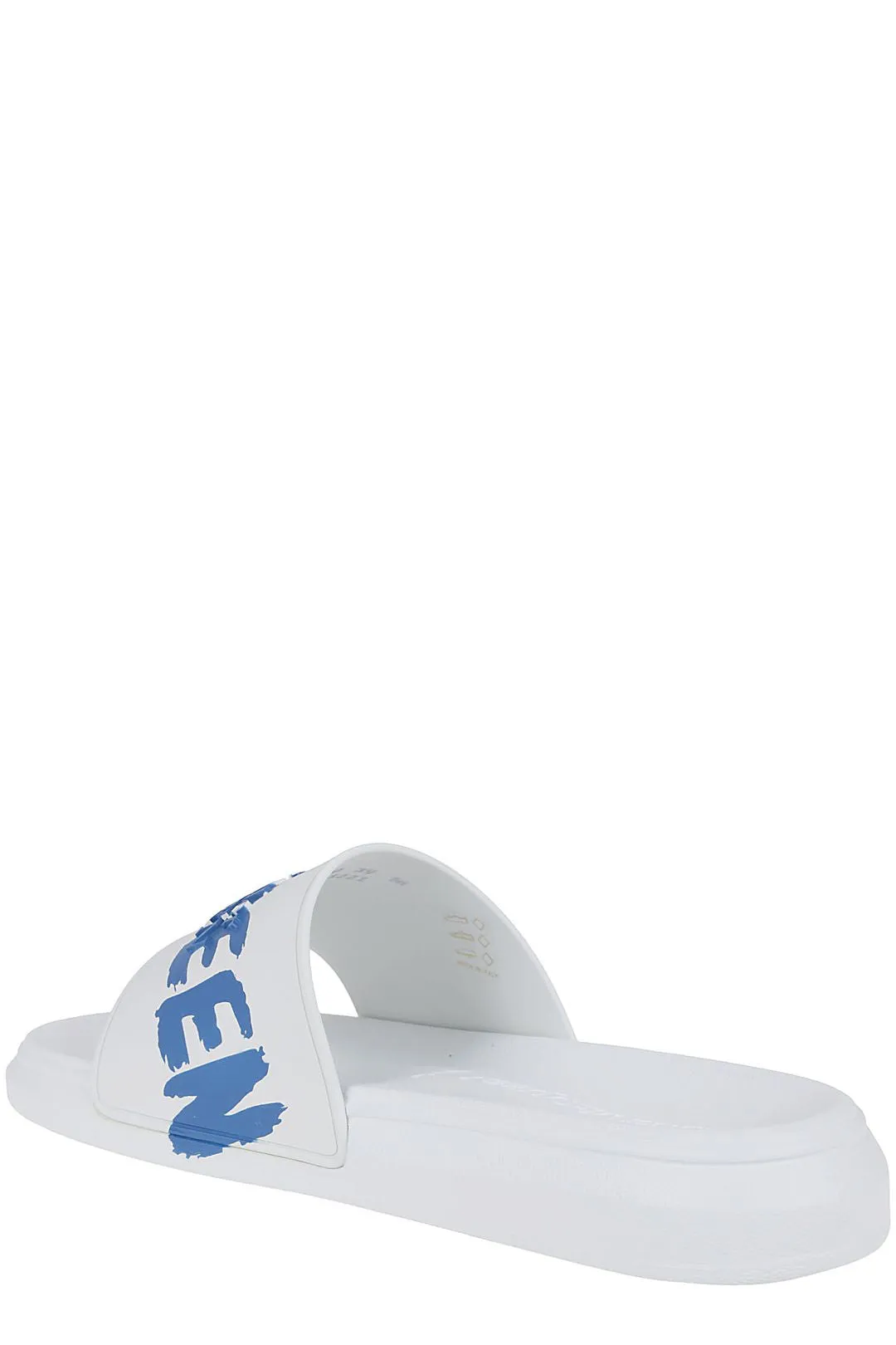 Alexander McQueen Graffiti Logo Printed Slides