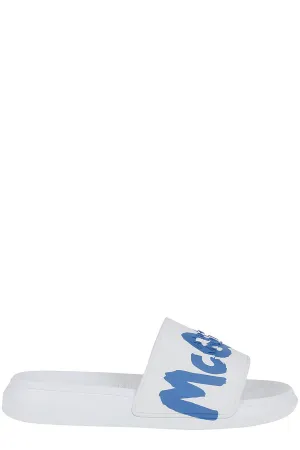 Alexander McQueen Graffiti Logo Printed Slides