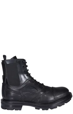 Alexander McQueen Lace-Up Combat Boots