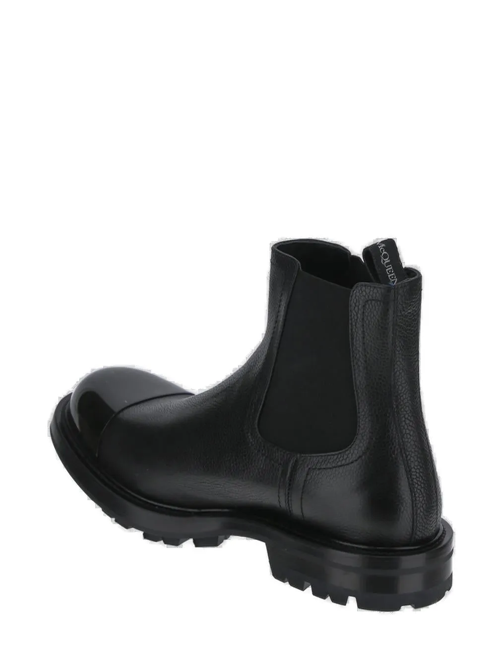 Alexander McQueen Round Toe Chelsea Boots