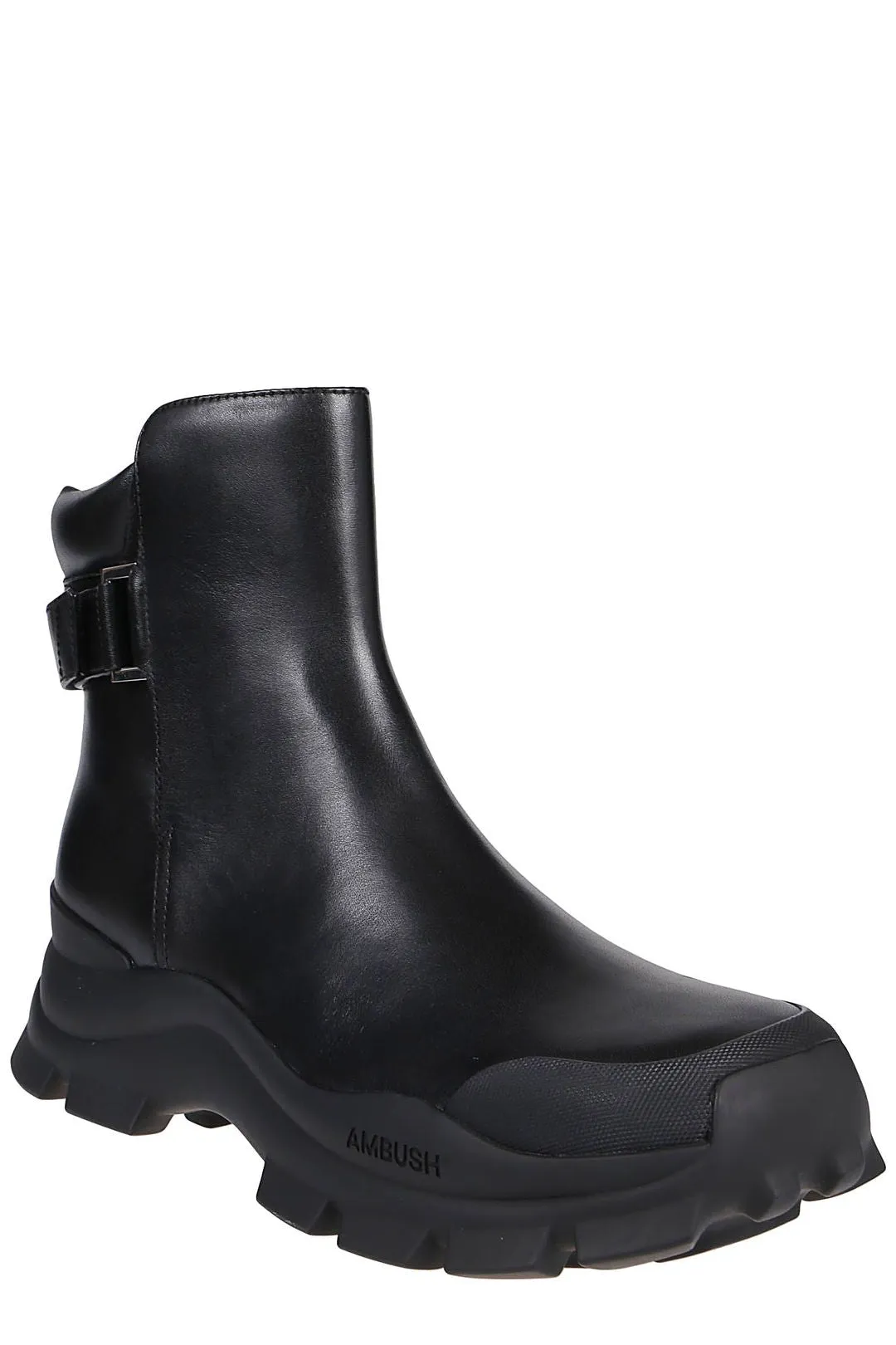 Ambush Logo Embossed Square Toe Boots