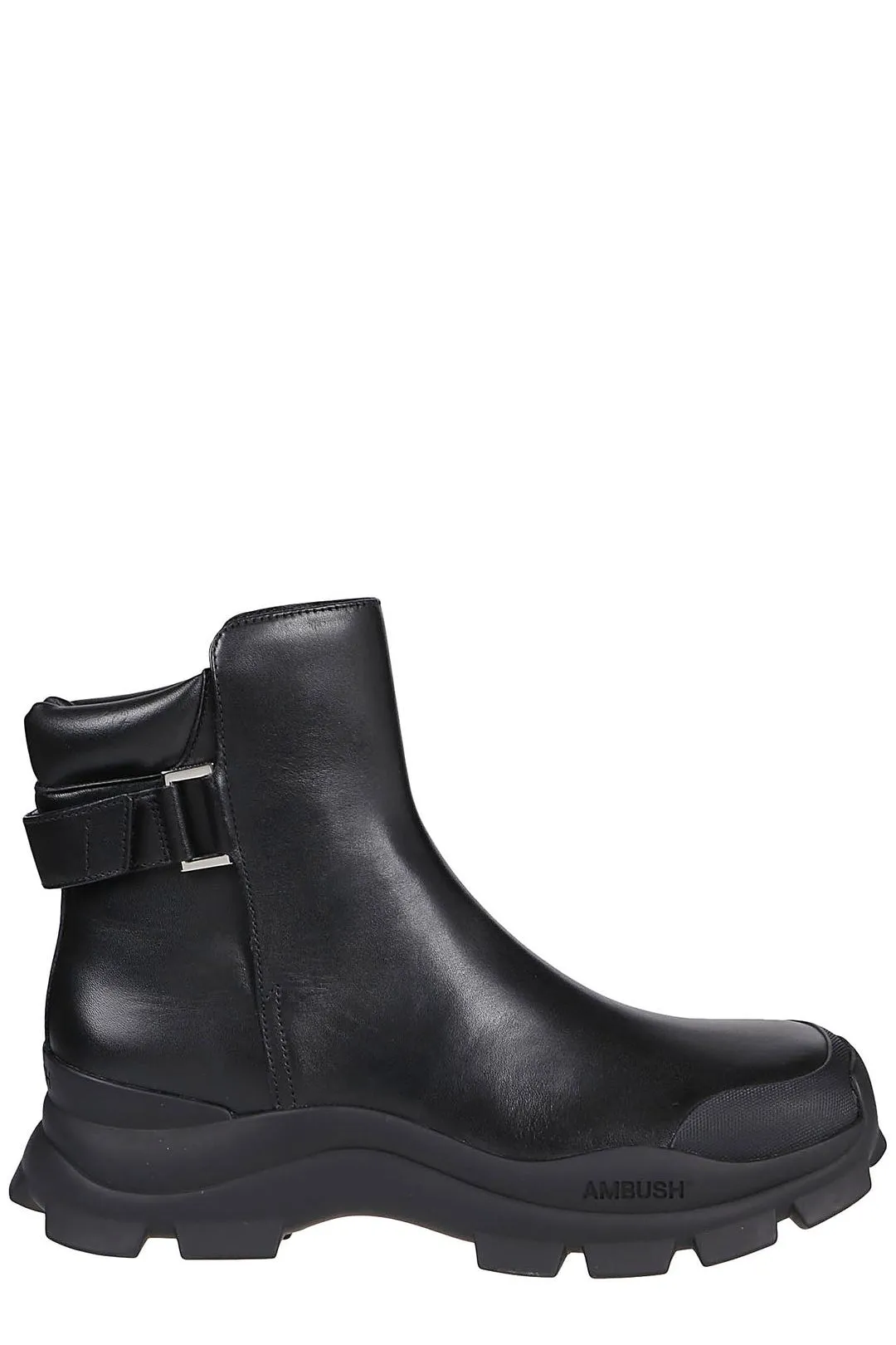 Ambush Logo Embossed Square Toe Boots