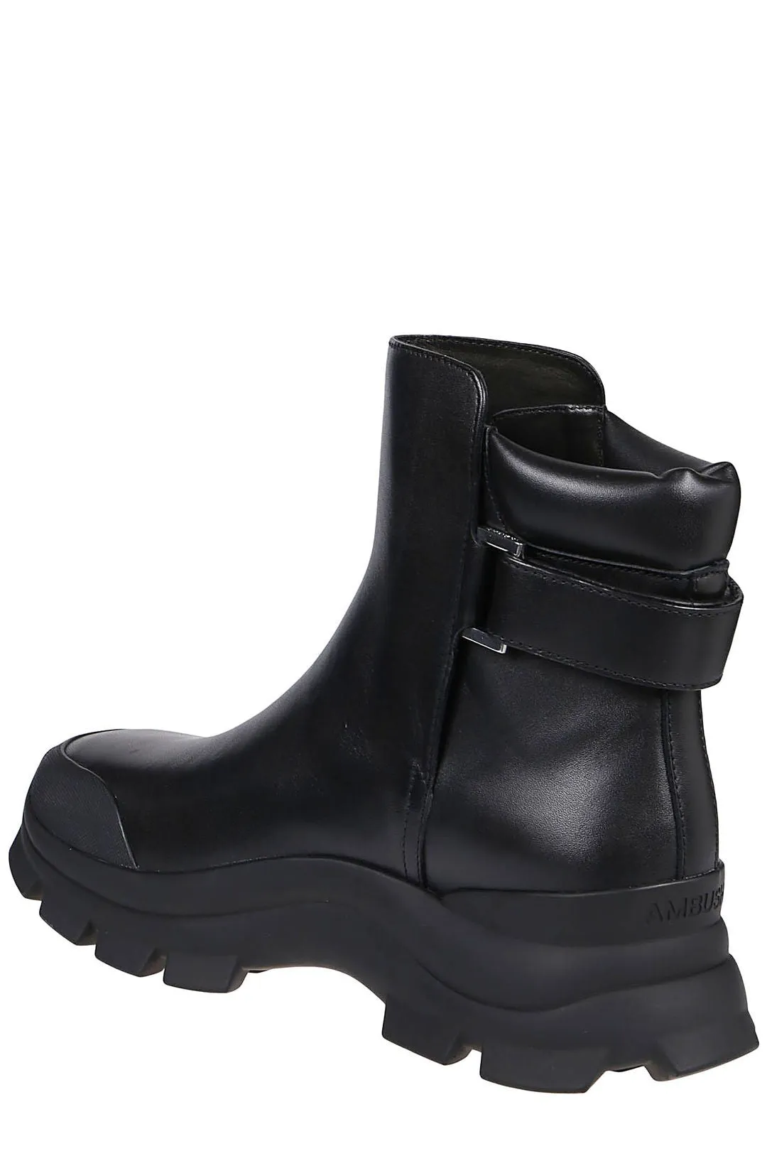 Ambush Logo Embossed Square Toe Boots