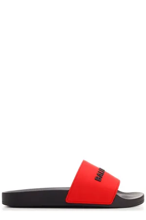Balenciaga Logo Embossed Slides