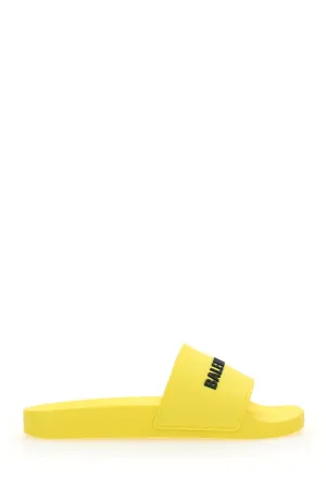 Balenciaga Logo Printed Pool Slides