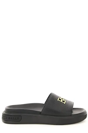 Bally Jaxons Logo Plaque Slip-On Slides
