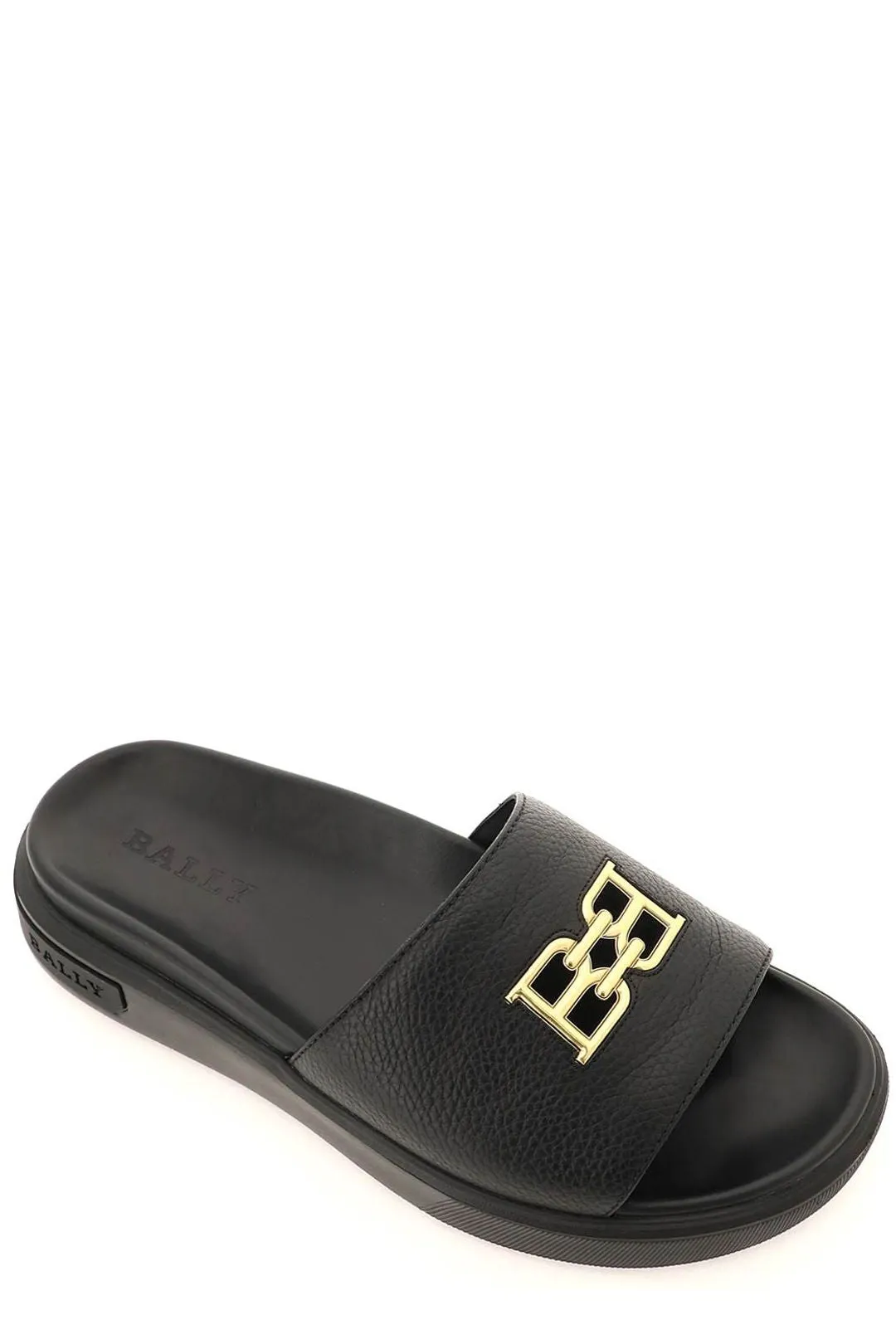 Bally Jaxons Logo Plaque Slip-On Slides