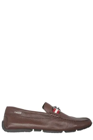 Bally Logo Plaque Slip-On Loafers