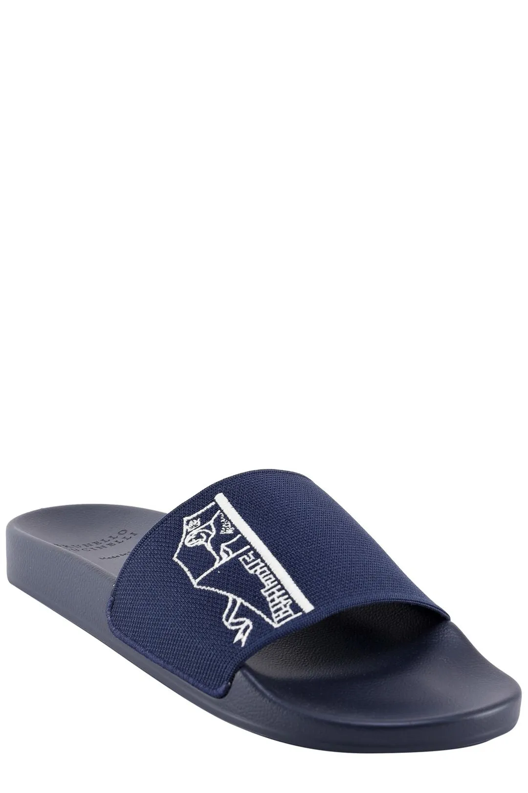 Brunello Cucinelli Logo Debossed Slip-On Slides