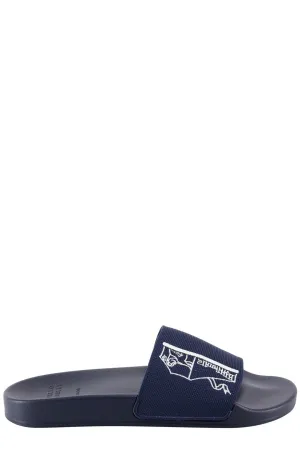 Brunello Cucinelli Logo Debossed Slip-On Slides