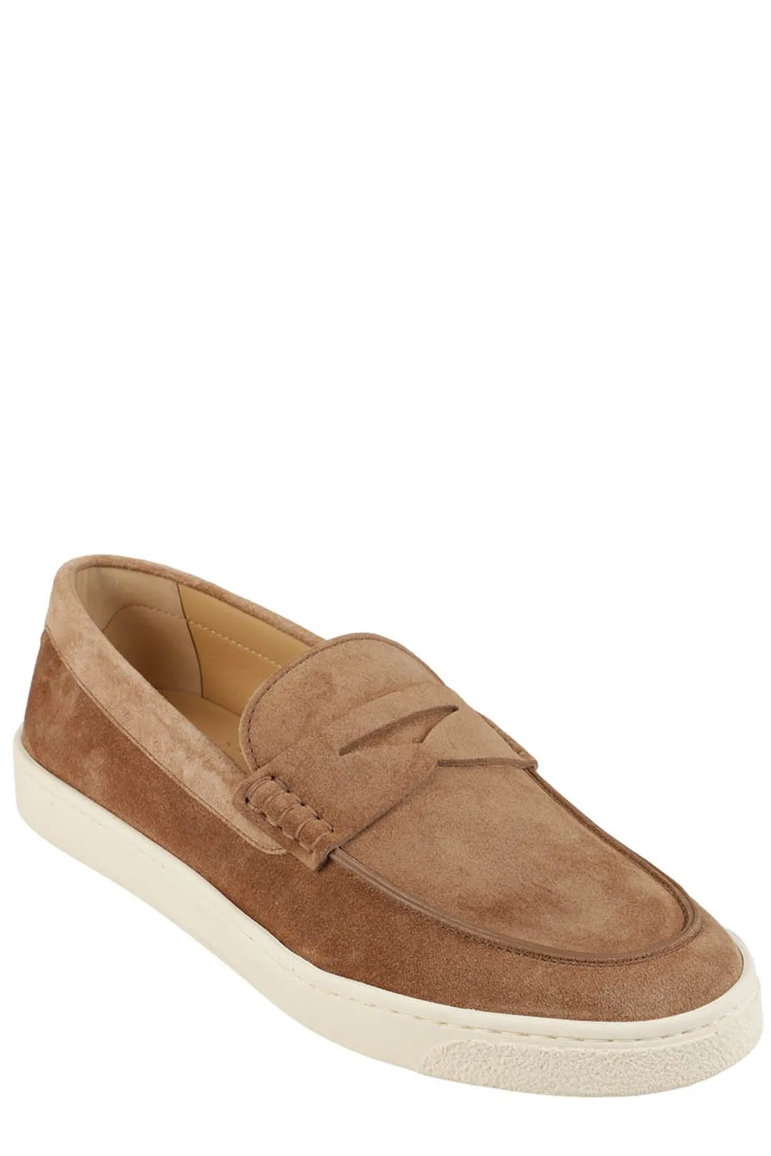 Brunello Cucinelli Round Toe Slip-On Loafers