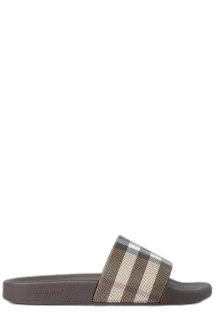 Burberry Check Print Slides