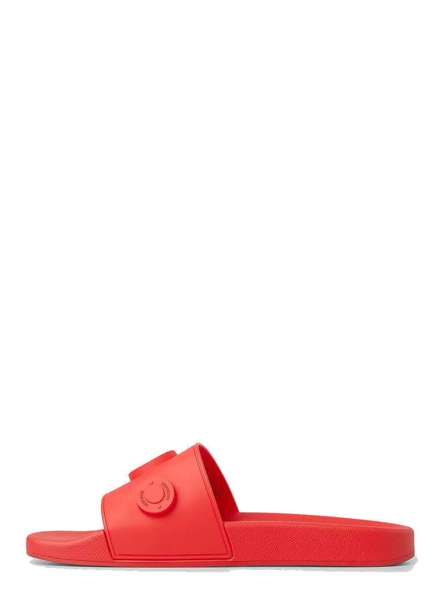 Burberry Logo Detailed Open-Toe Slides