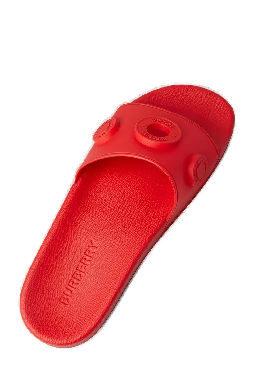 Burberry Logo Detailed Open-Toe Slides