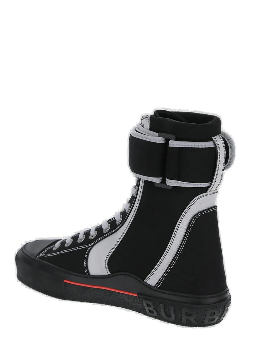 Burberry Velcro Strap Closured High Top Sneakers