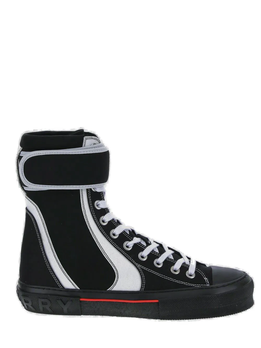 Burberry Velcro Strap Closured High Top Sneakers