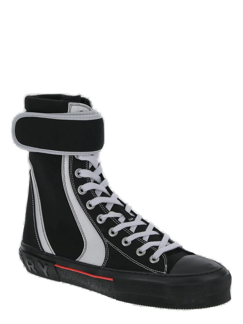 Burberry Velcro Strap Closured High Top Sneakers