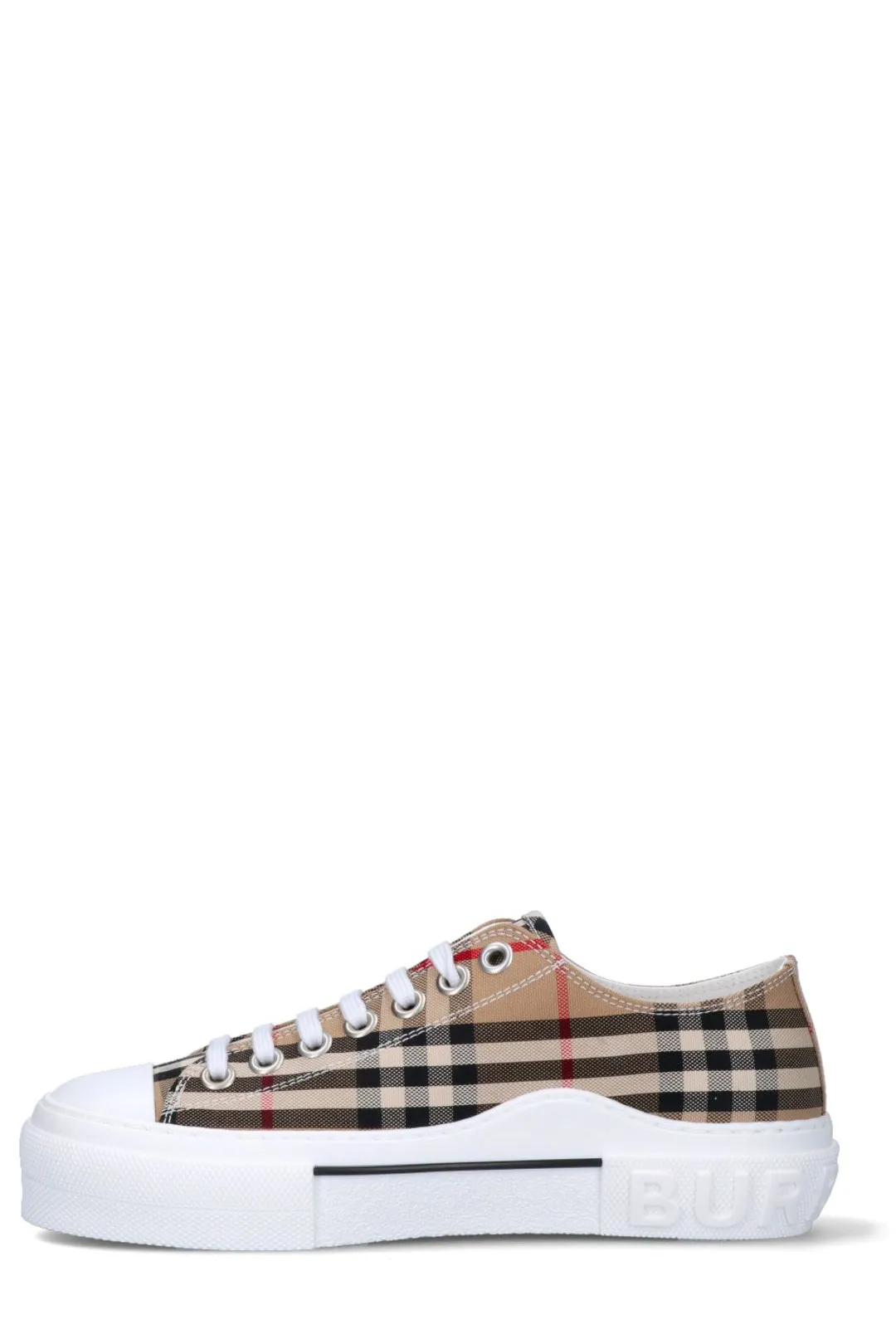 Burberry Vintage Check Pattern Lace-Up Sneakers