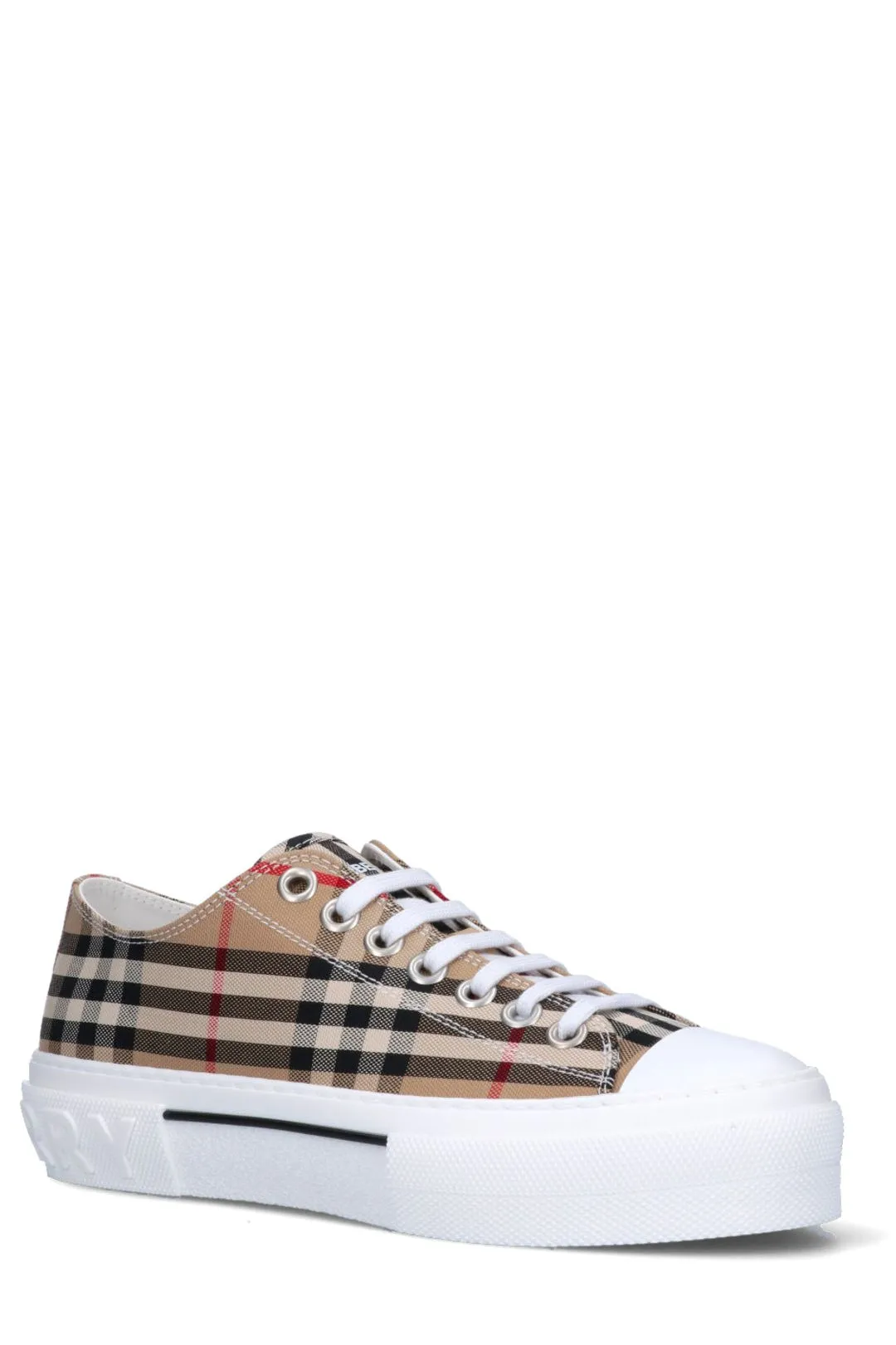 Burberry Vintage Check Pattern Lace-Up Sneakers
