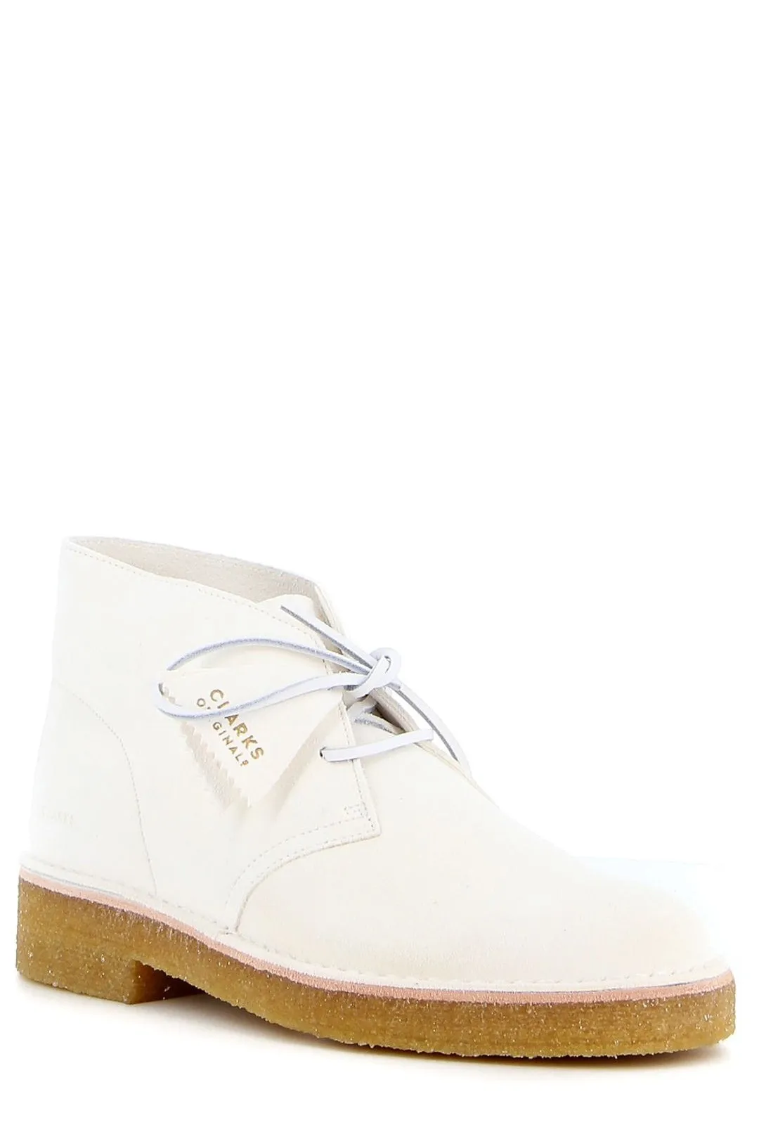 Clarks Round Toe Lace-Up Ankle Boots