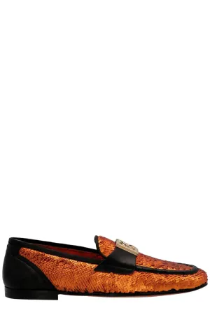 Dolce & Gabbana Ariosto Logo Plaque Slip-On Slippers