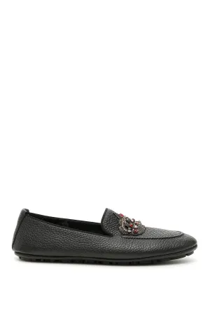 Dolce & Gabbana DG Crown Logo Embellished Loafers
