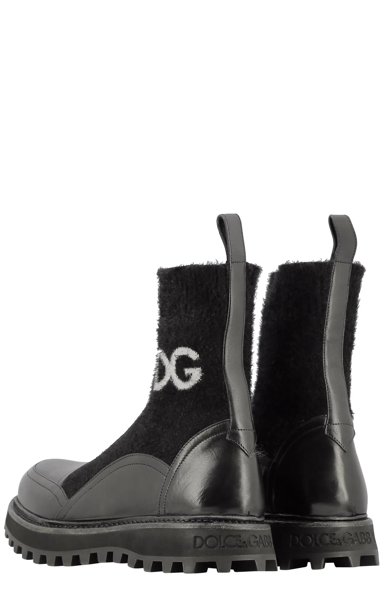 Dolce & Gabbana Logo Intarsia Panelled Boots