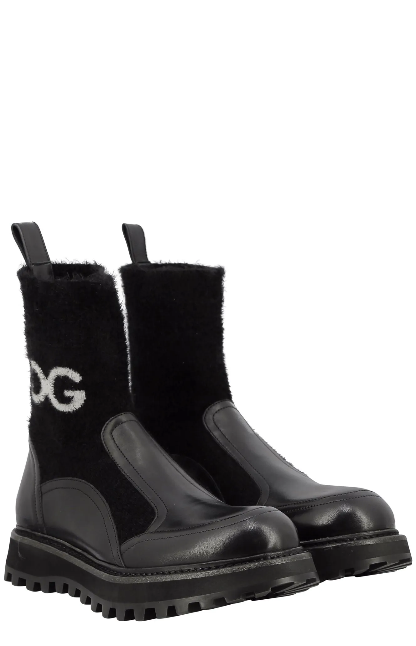 Dolce & Gabbana Logo Intarsia Panelled Boots