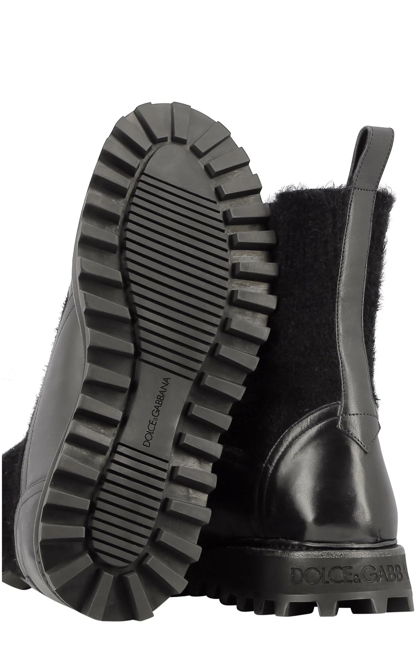 Dolce & Gabbana Logo Intarsia Panelled Boots