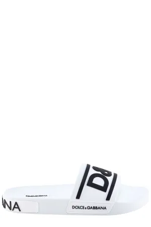 Dolce & Gabbana Logo Printed Open-Toe Slides