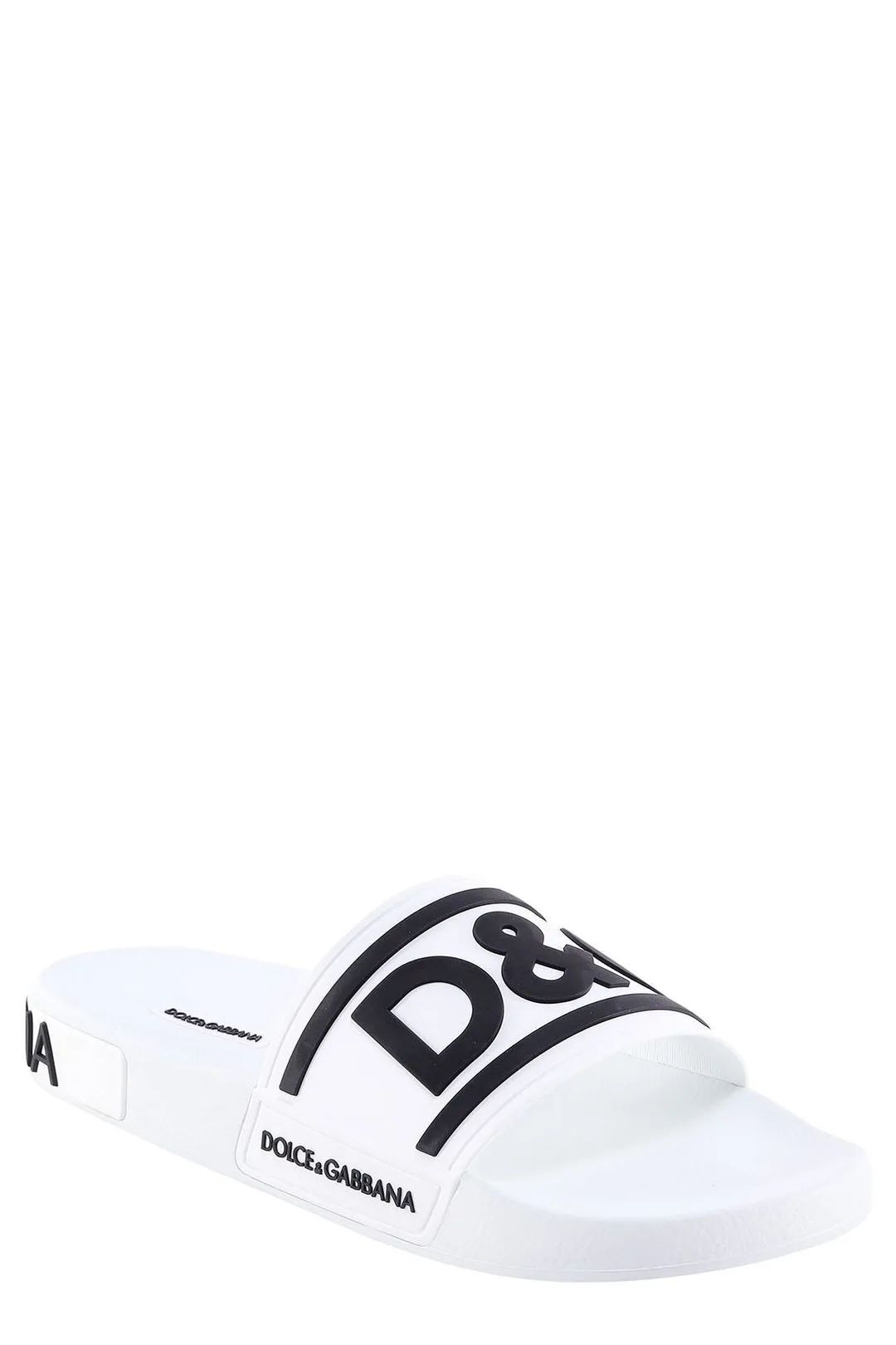 Dolce & Gabbana Logo Printed Open-Toe Slides
