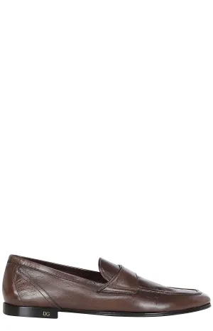 Dolce & Gabbana Monogram Plaque Loafers