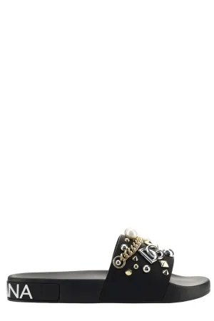 Dolce & Gabbana Stud Embellished Sliders