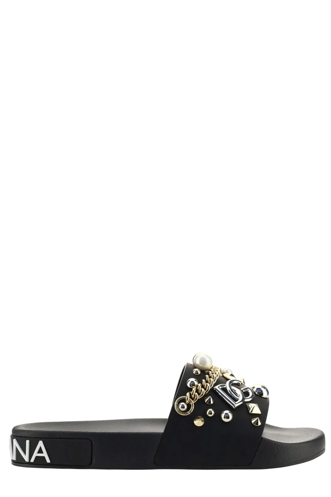 Dolce & Gabbana Stud Embellished Sliders
