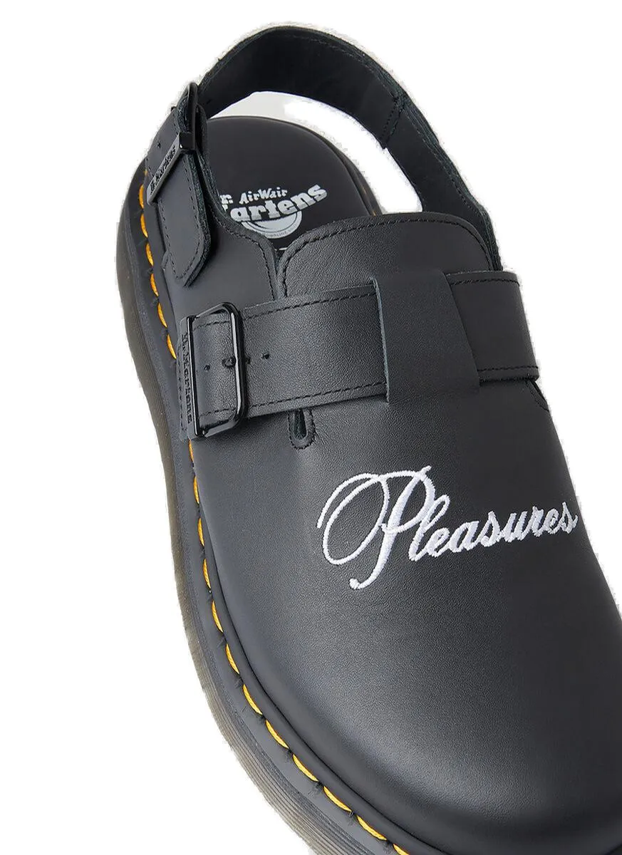 Dr. Martens X Pleasures Jorge Logo Embroidered Mules