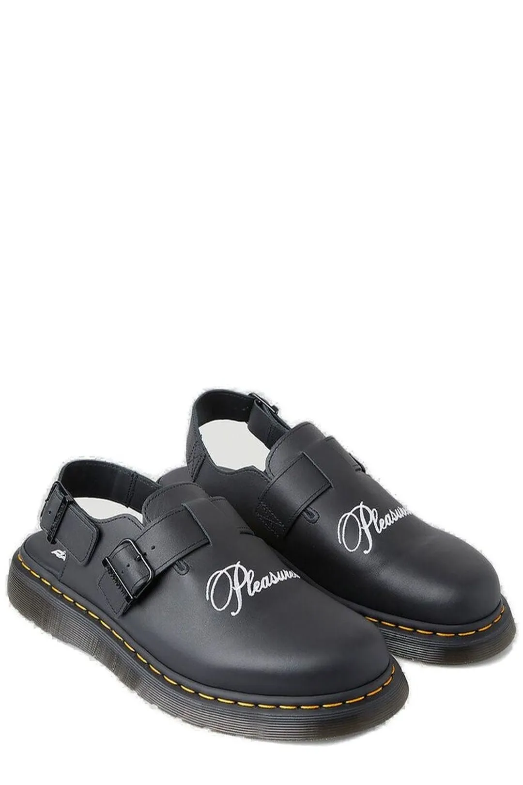 Dr. Martens X Pleasures Jorge Logo Embroidered Mules