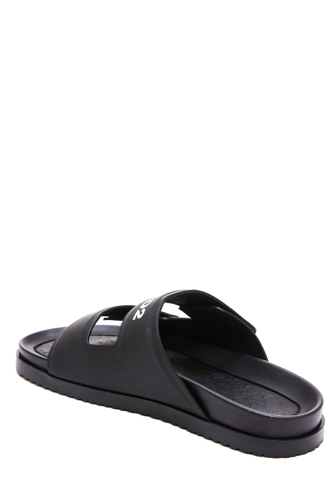 Dsquared 2 Logo Print Touch Strap Detailed Slides
