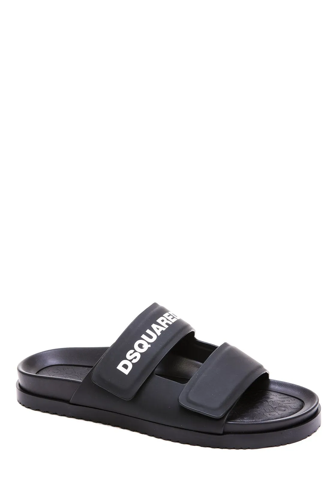 Dsquared 2 Logo Print Touch Strap Detailed Slides
