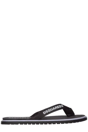 Dsquared2 Logo Printed Flip Flops