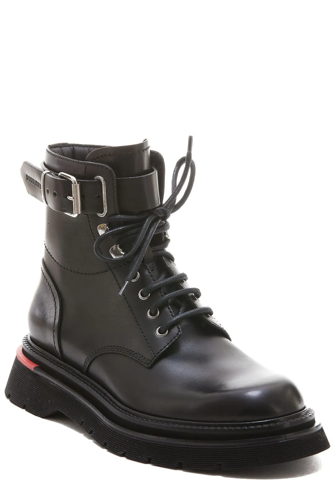 Dsquared2 Round Toe Lace-Up Boots