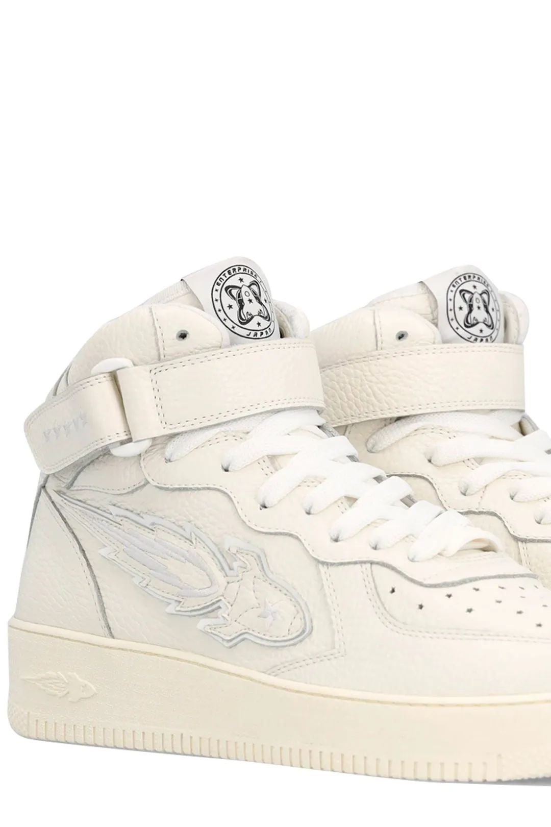 Enterprise Japan Rocket Logo Patched Mid Sneakers