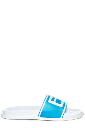 Fendi FF Logo Embossed Flat Slides