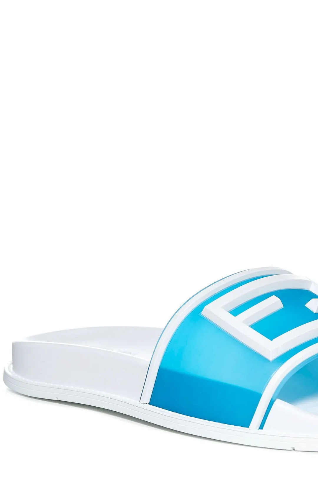 Fendi FF Logo Embossed Flat Slides