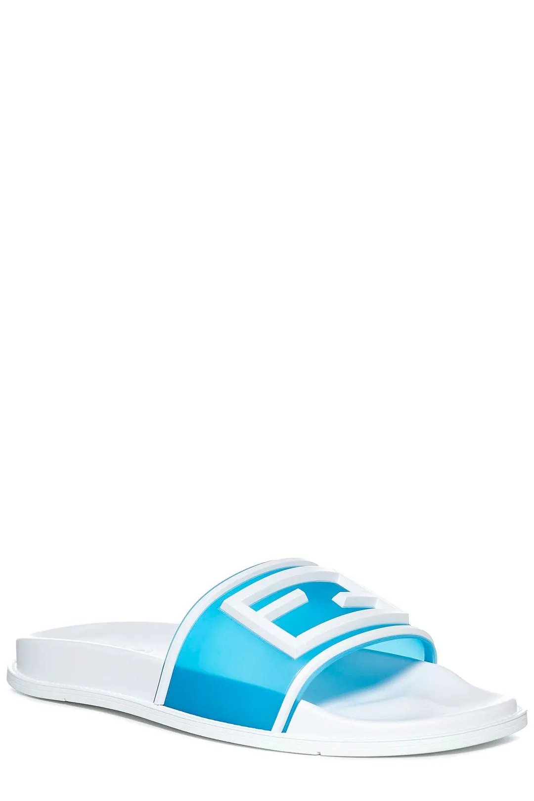 Fendi FF Logo Embossed Flat Slides