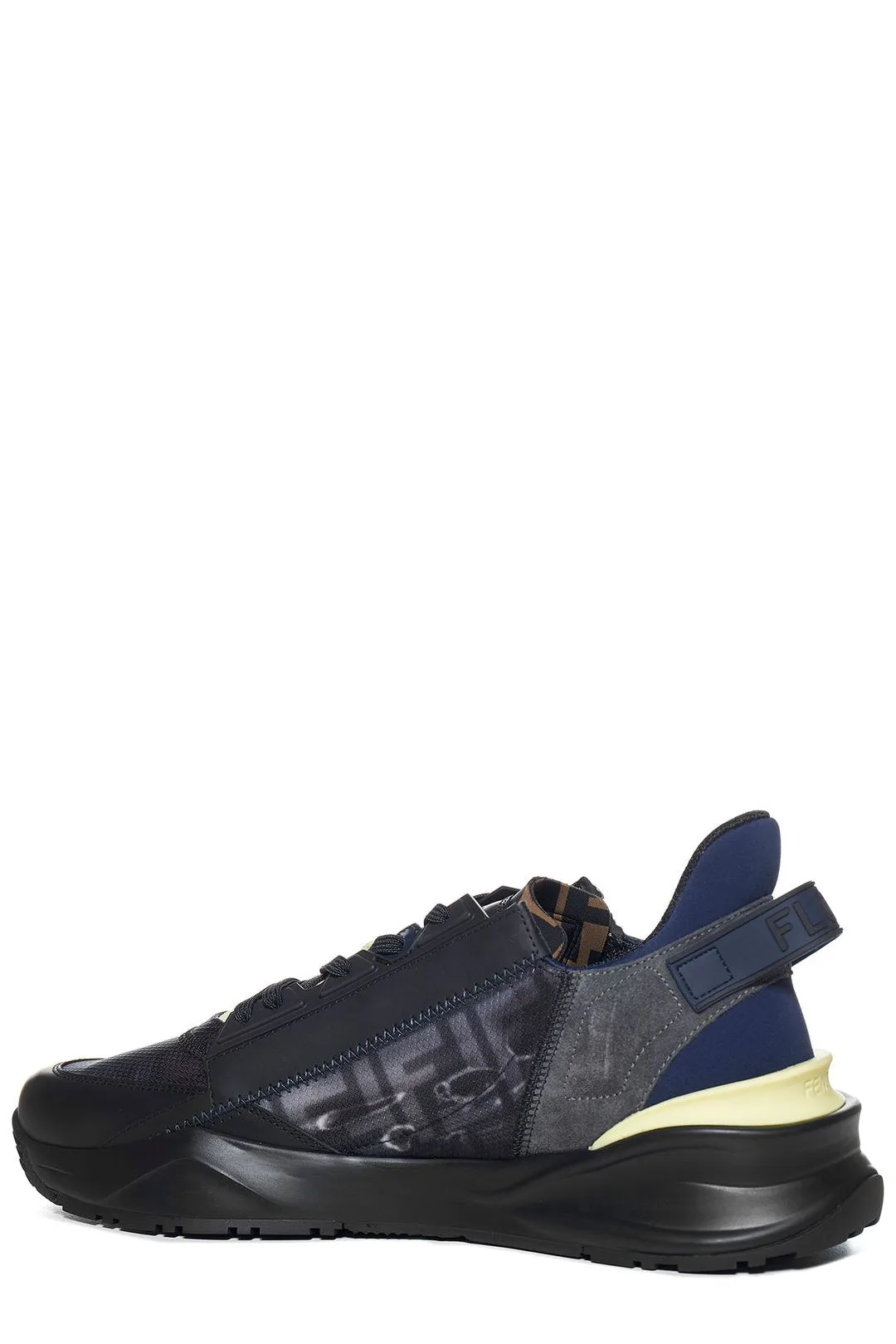 Fendi Flow Logo Embossed Lace-Up Sneakers