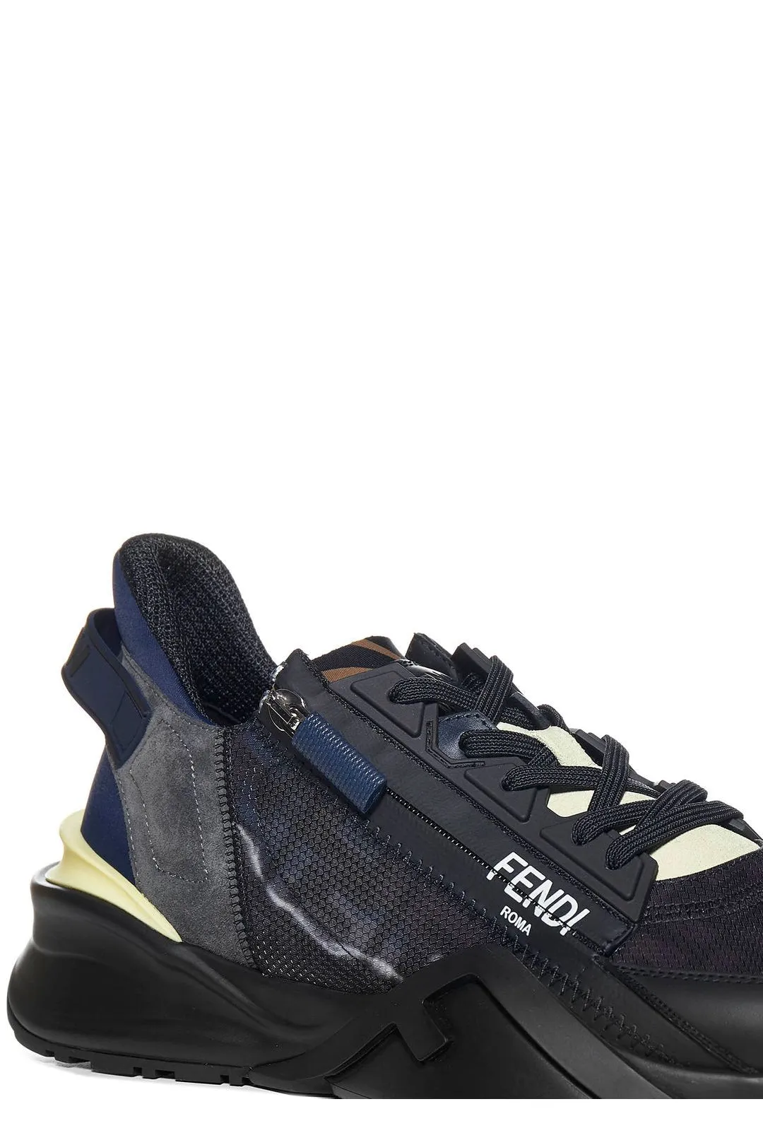 Fendi Flow Logo Embossed Lace-Up Sneakers