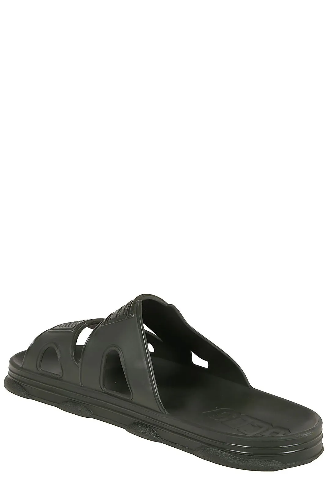 GCDS Logo Print Touch Strap Sandals