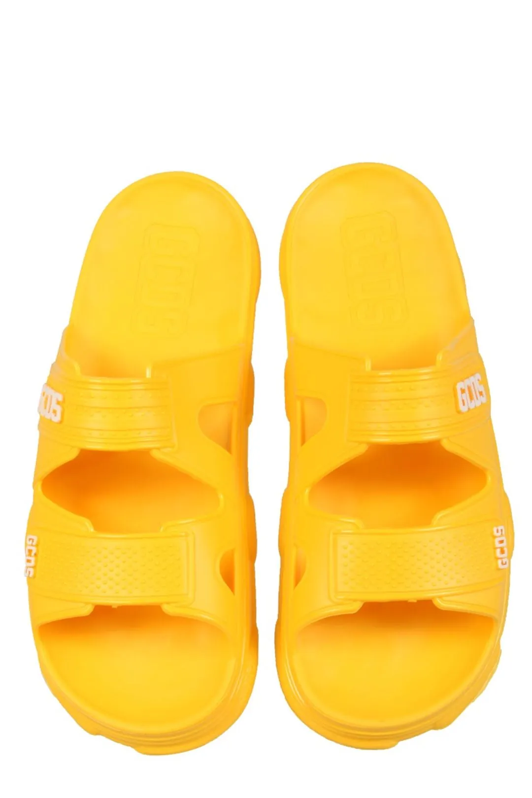 GCDS Logo Print Touch Strap Sandals