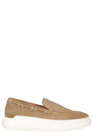 Giuseppe Zanotti Conley Logo Plaque Slip-On Loafers