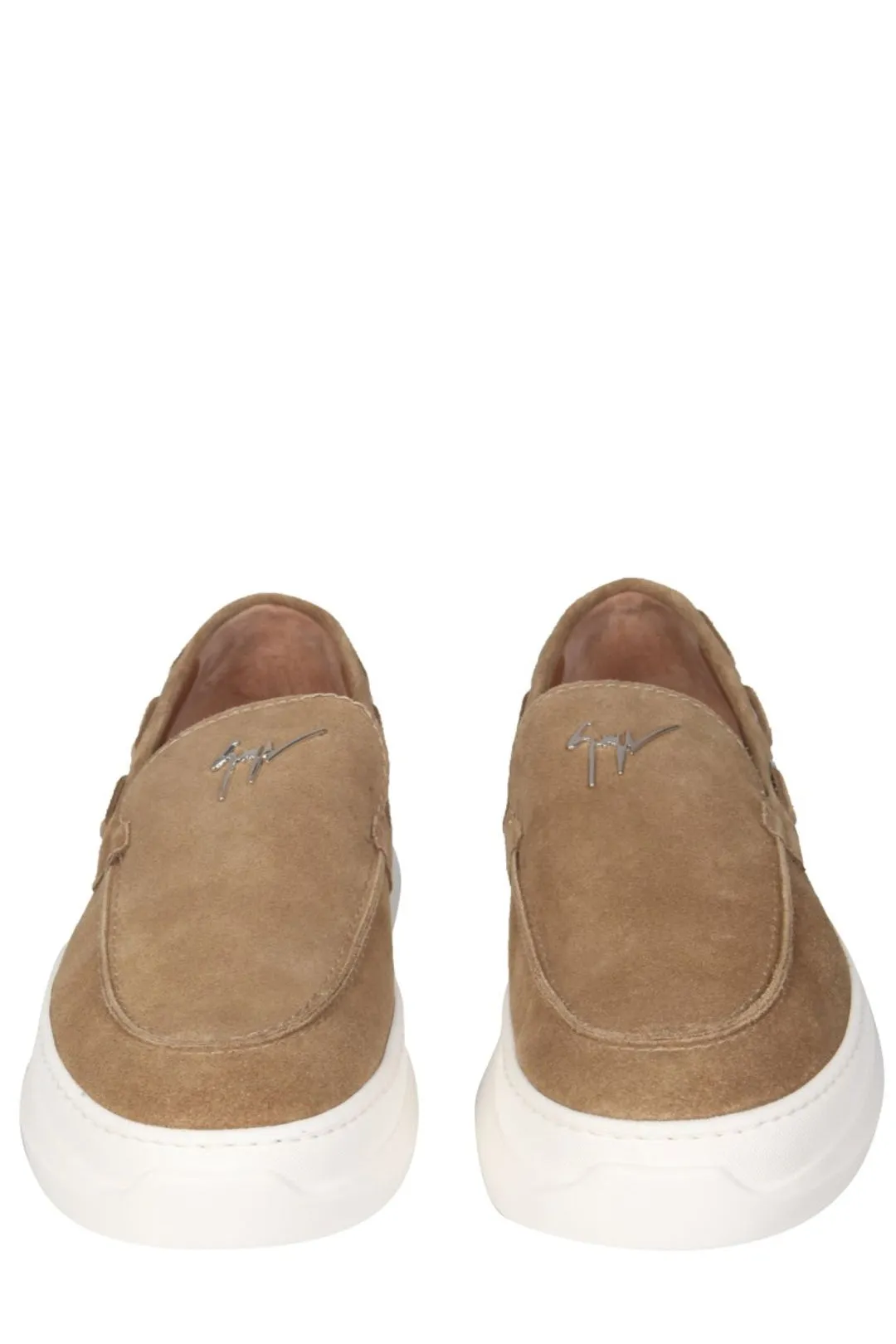 Giuseppe Zanotti Conley Logo Plaque Slip-On Loafers